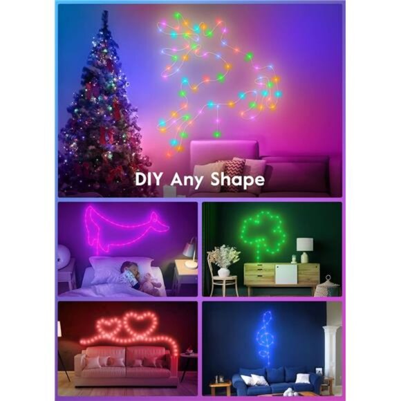 Fairy Lights Color Changing - 33FT 100 LED String Lights with Remote,11 Modes - Picture 4 of 7